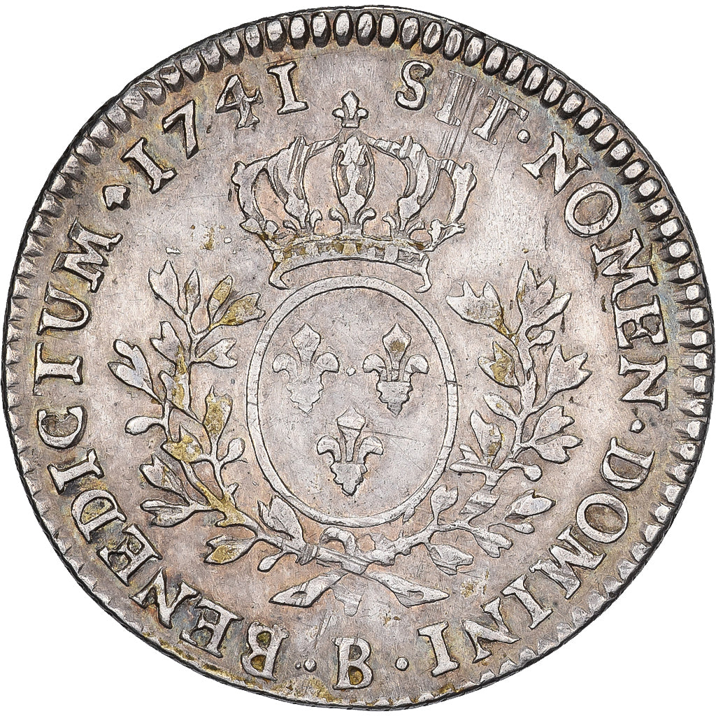 Frankreich, Louis XV, 1/5 Écu au bandeau, 1741, Rouen, Silber, SS, Gadoury:299