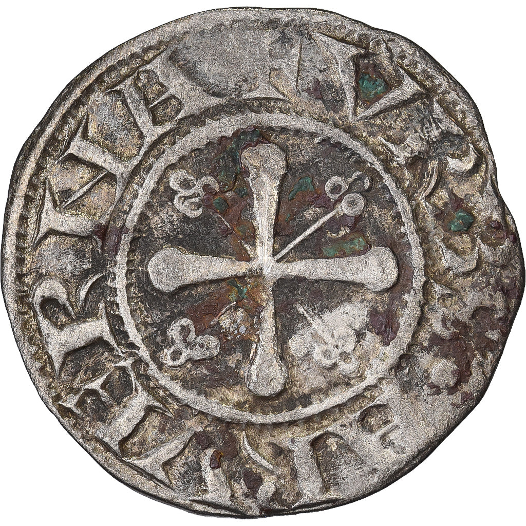 Bishopric of Clermont, Denier, Siglo XII, Vellón, MBC