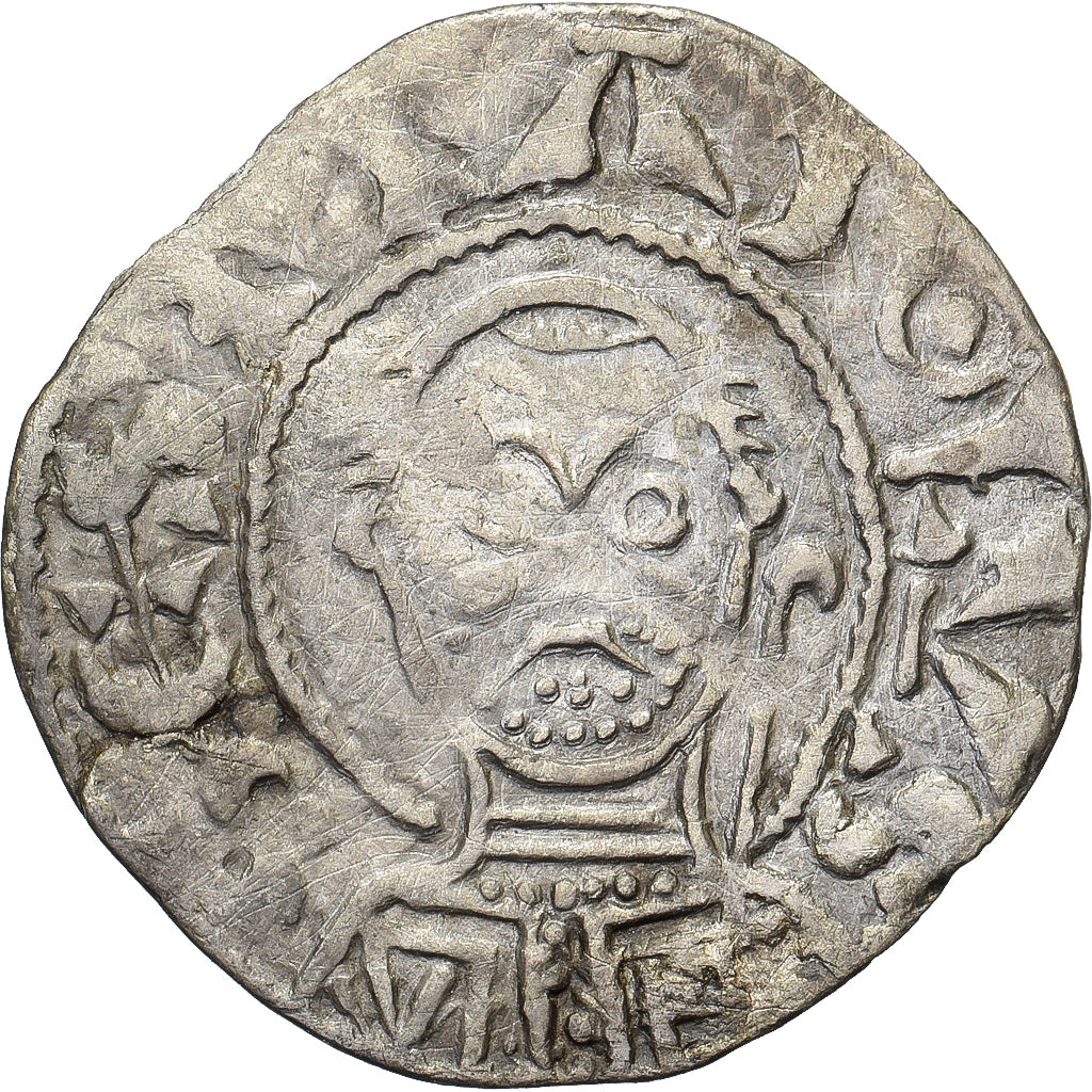 Souvigny Priory, Denier, ca. 1180-1213, Billon, SS+, Boudeau:359