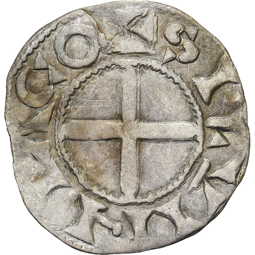 Souvigny Priory, Denier, ca. 1180-1213, Billon, SS+, Boudeau:359