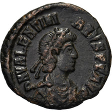 Valentinien II, Follis, 384-387, Siscia, Bronze, TTB+, RIC:39a