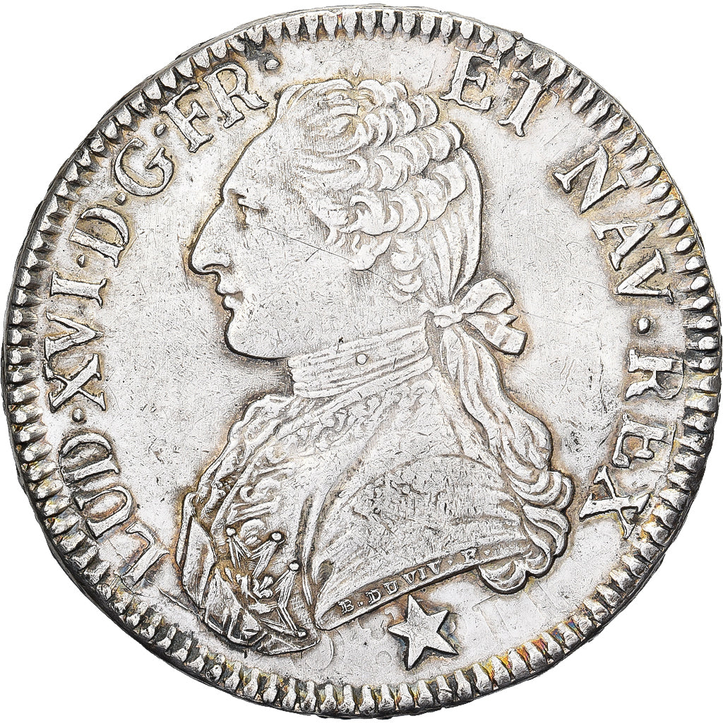 Francia, Louis XVI, Ecu aux branches d'olivier, 1790, Marseille, Argento, BB+