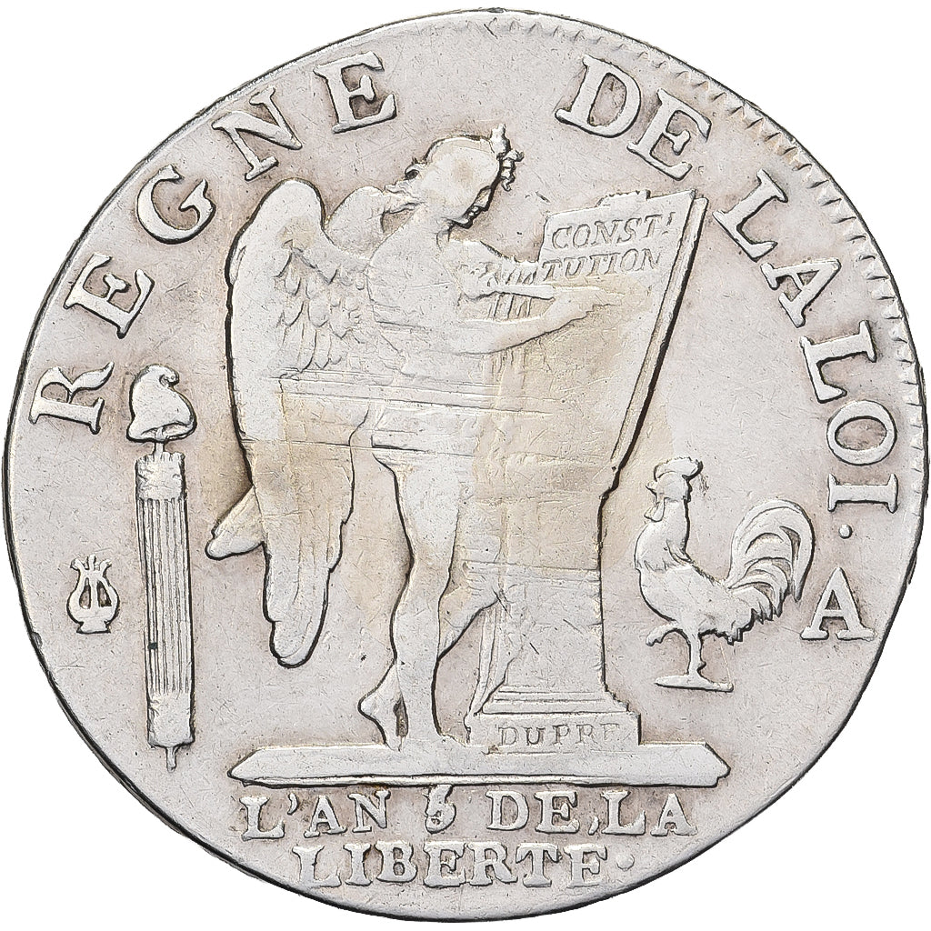 Frankreich, Louis XVI, 1/2 Ecu de 3 Livres, 1793 / AN 5, Paris, Silber, S+