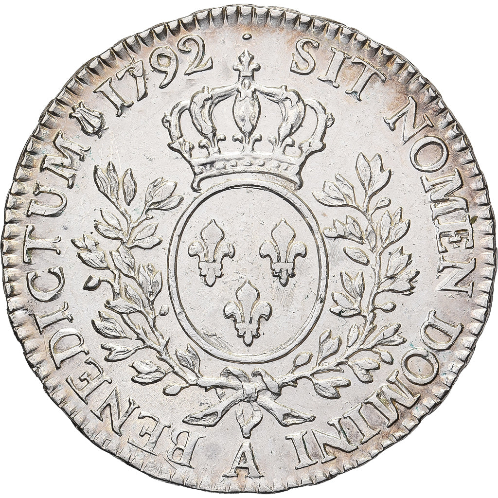 Frankreich, Louis XVI, 1/2 Ecu aux branches d'olivier, 1792, Paris, Silber, SS+