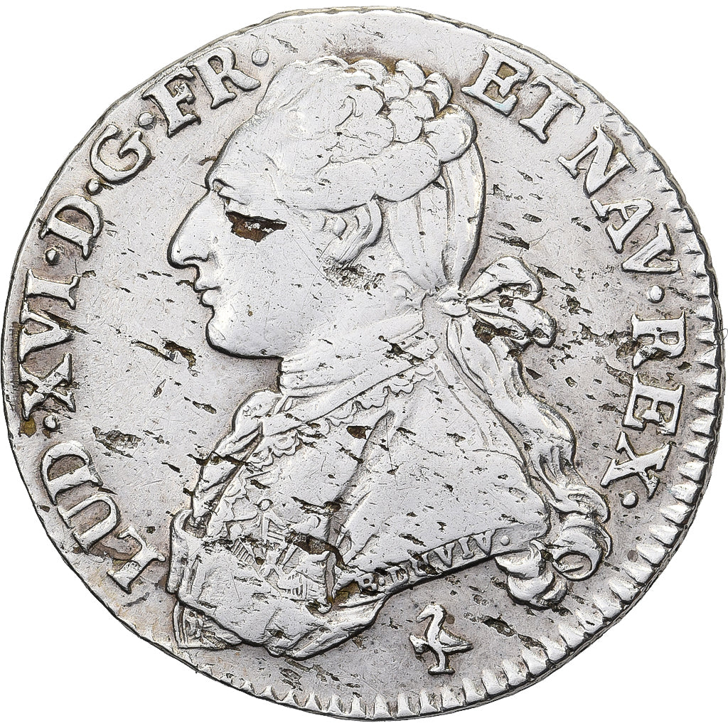 France, Louis XVI, 1/5 Écu aux branches d'olivier, 1778, Paris, Argent, TB+