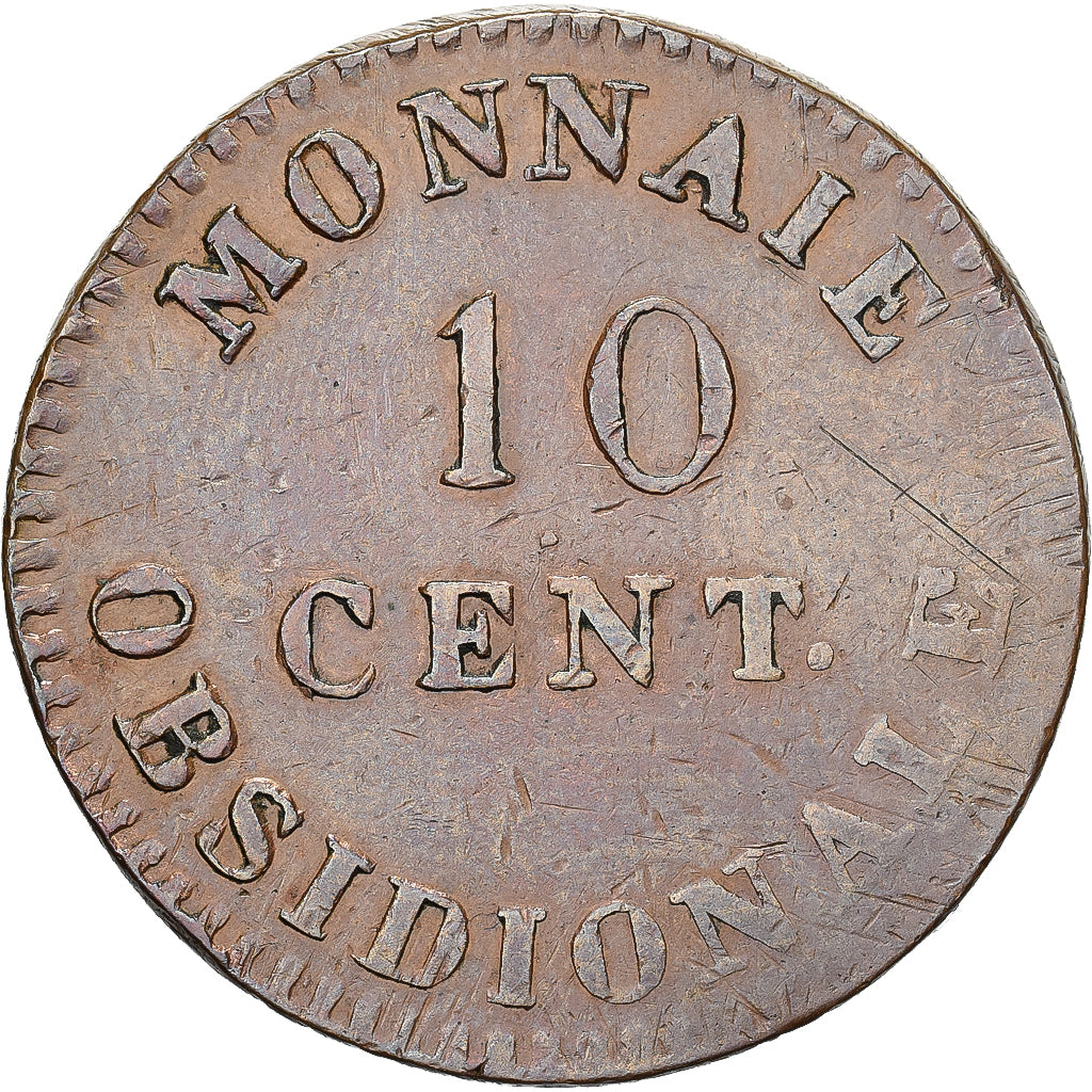 Frankrijk, Napoleon I, 10 Centimes, Obsidionale, 1814, Antwerp, Siege Coinage