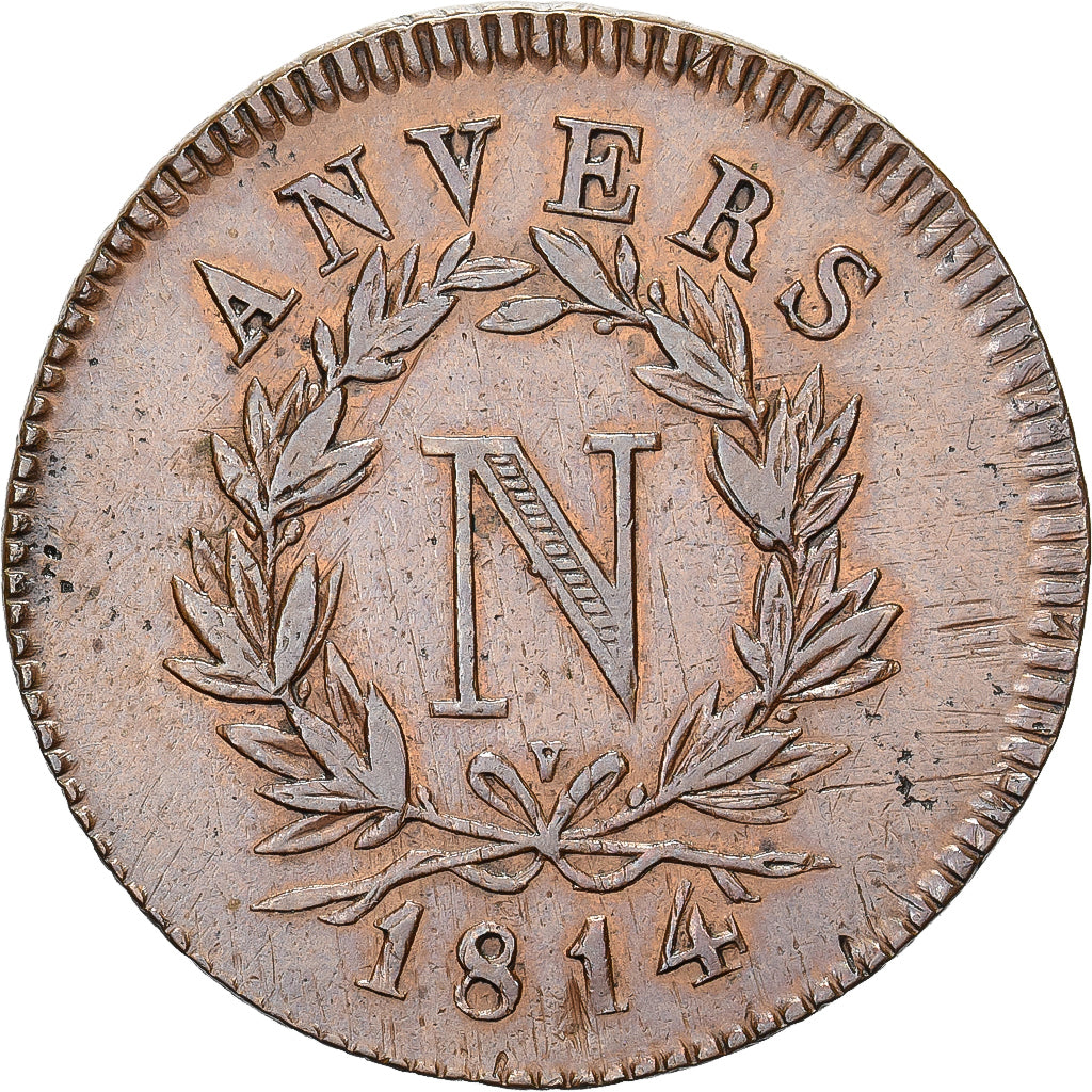 France, Napoleon I, 5 Centimes, Obsidionale, 1814, Antwerp, Siege Coinage