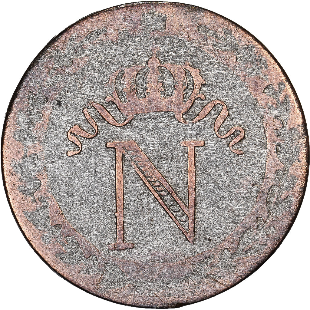 Frankrijk, Napoleon I, 10 Centimes, 1809, Rouen, Billon, FR, Gadoury:190