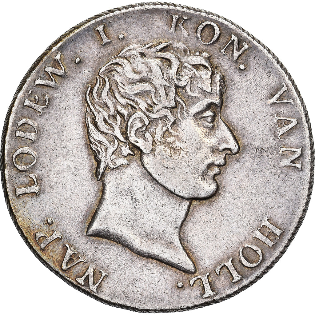 Kingdom of Holland, Louis Napoleon I, 50 Stuivers, 1808, Utrecht, Plata, MBC+
