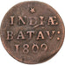 INDIAS ORIENTALES HOLANDESAS, Louis Napoleon I, 1/16 Gulden, 1809, Cobre, BC+