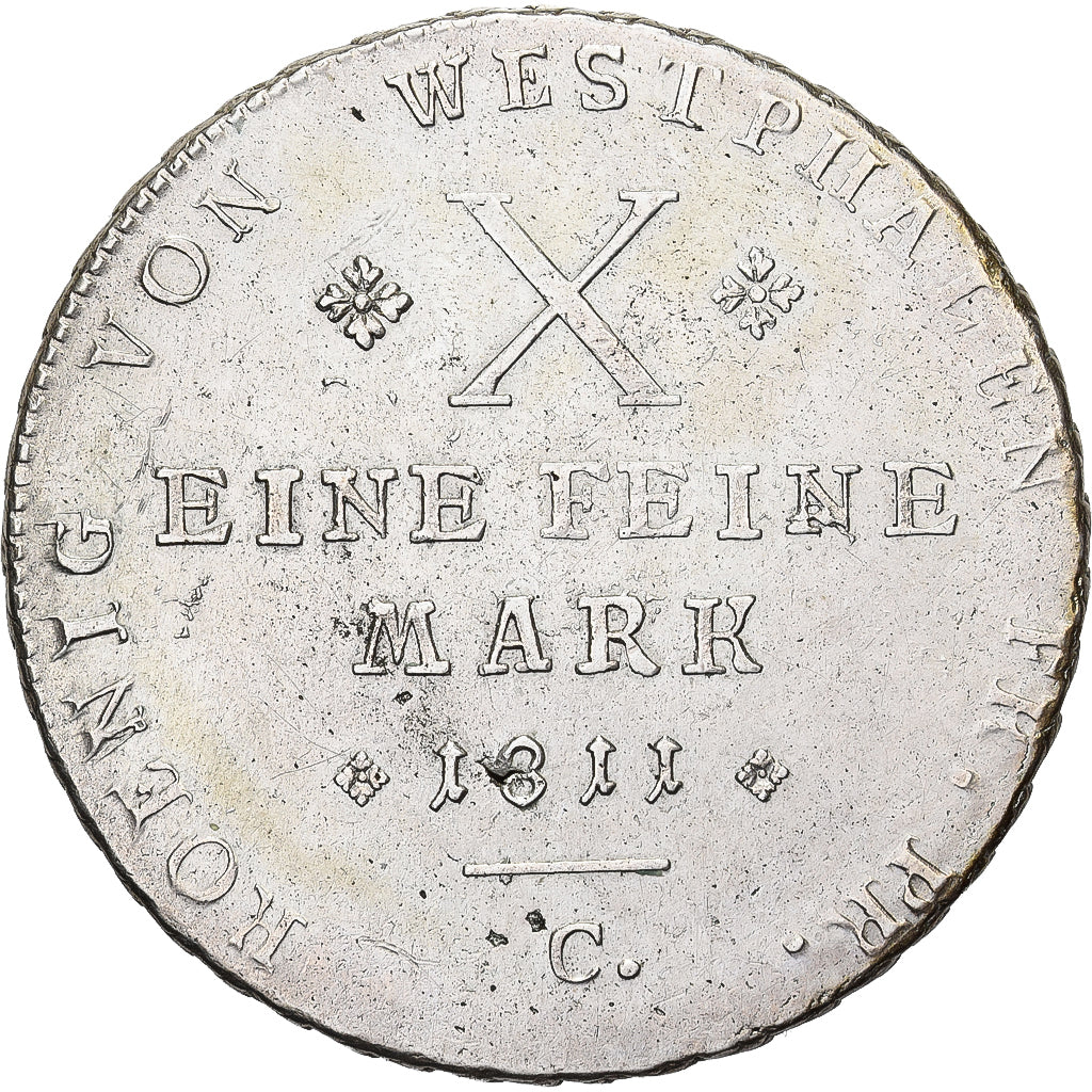 Kingdom of Westphalia, Jérôme Bonaparte, Thaler, Convention, 1811, Clausthal