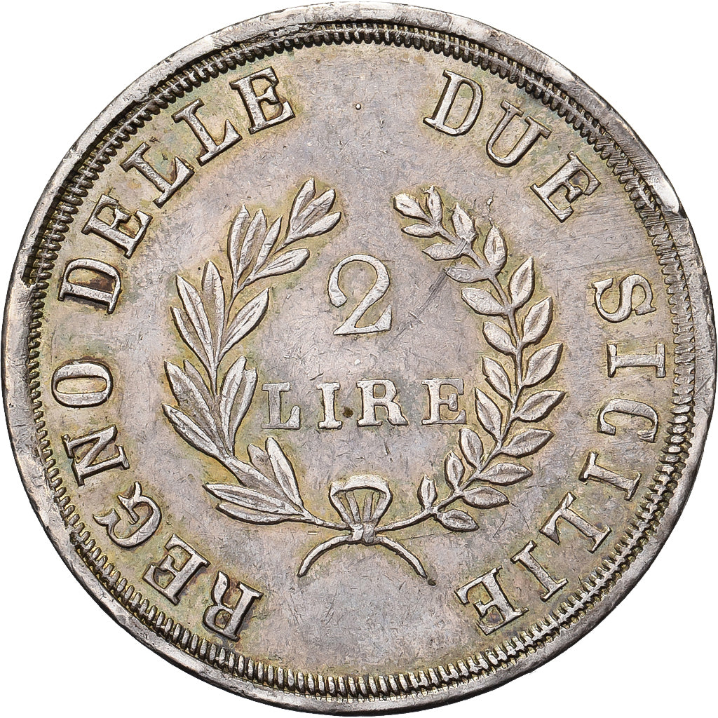 Royaume de Naples, Joachim Murat, 2 Lire, 1813, Naples, Argent, TTB+