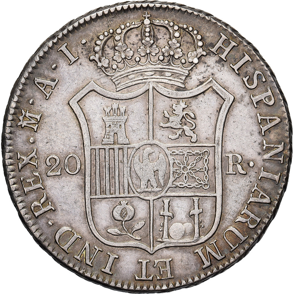 Spagna, José I Bonaparte, 20 Réales, 1810, Madrid, Argento, BB+