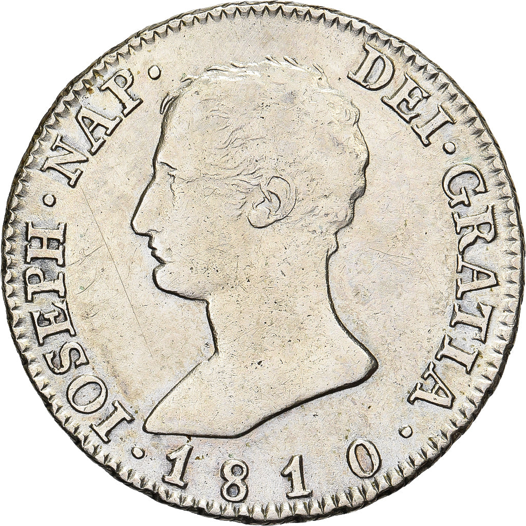 Spagna, José I Bonaparte, 4 Réales, 1810, Madrid, Argento, BB
