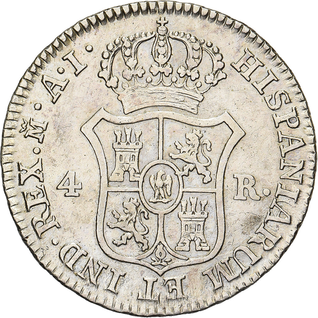 Spagna, José I Bonaparte, 4 Réales, 1810, Madrid, Argento, BB