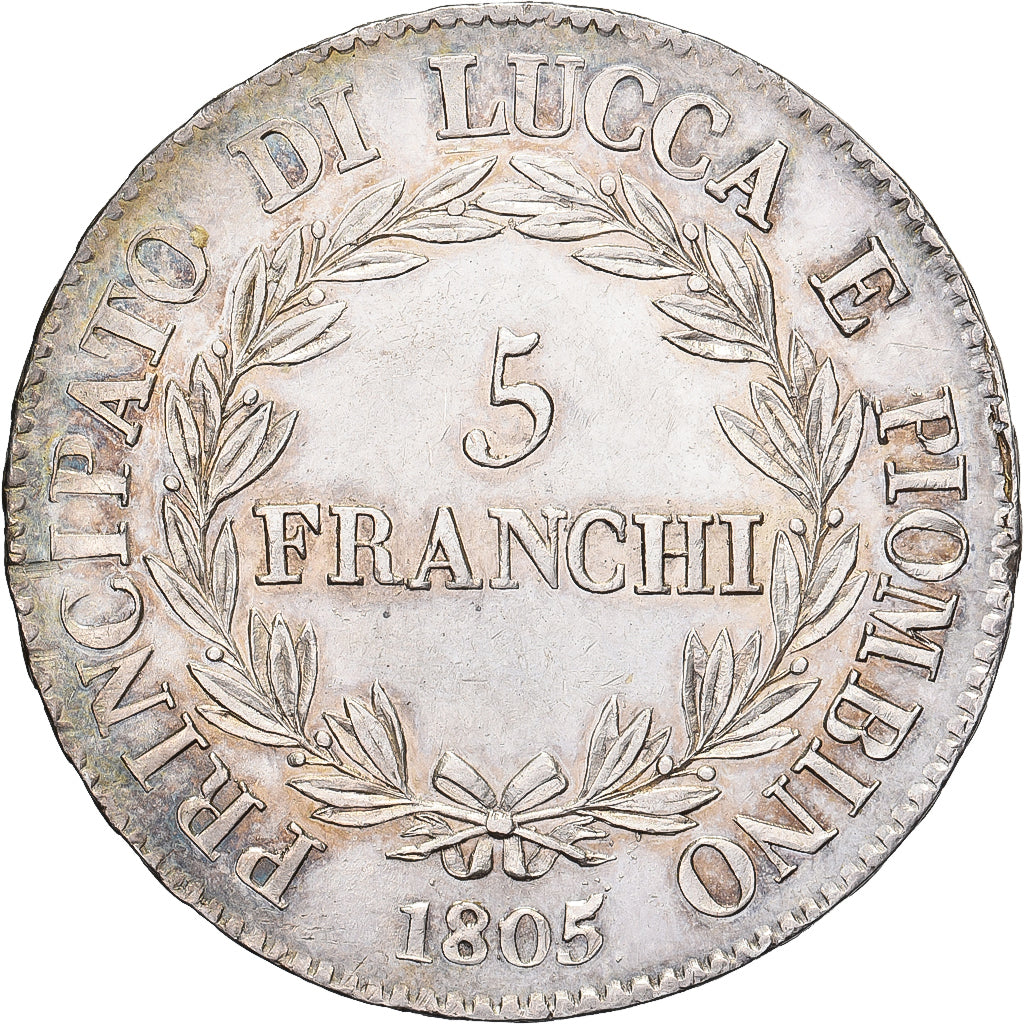 Principality of Lucca and Piombino, Felix and Elisa, 5 Franchi, 1805, Florence