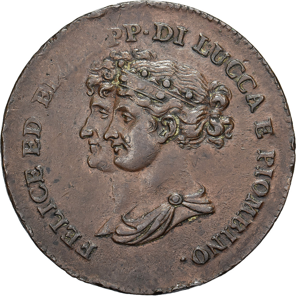 Principauté de Lucques et Piombino, Félix et Élisa, 5 Centesimi, 1806