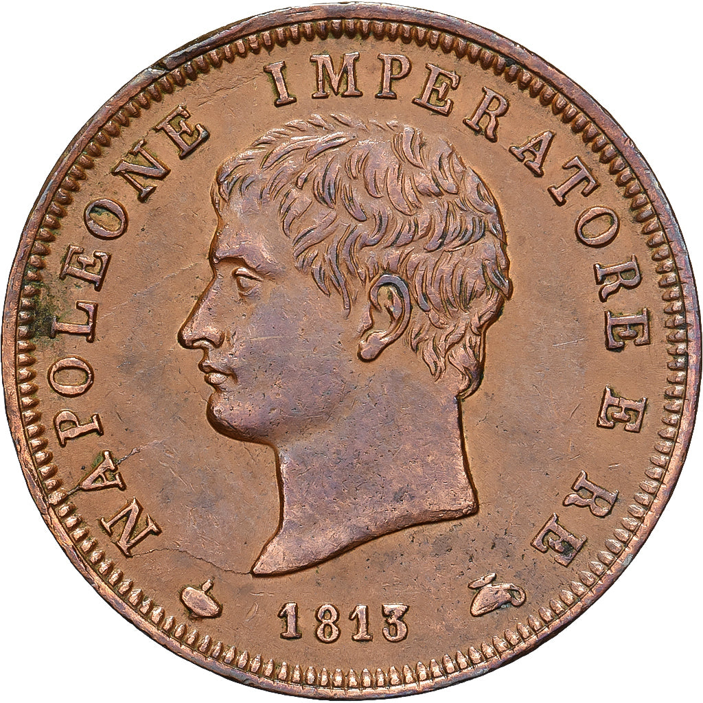 Kingdom of Italy, Napoleon I, 1 Soldo, 1813, Milan, Kupfer, VZ
