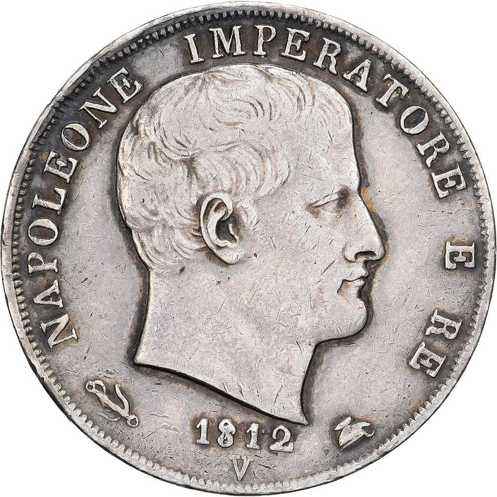 Kingdom of Italy, Napoleon I, 2 Lire, 1812, Venice, Prata, AU(50-53)