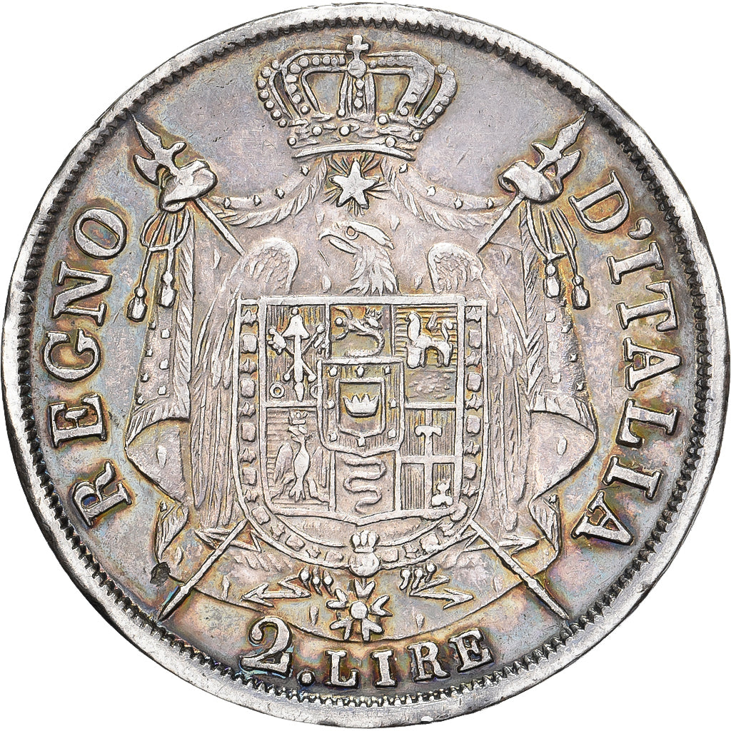 Kingdom of Italy, Napoleon I, 2 Lire, 1812, Venice, Prata, AU(50-53)