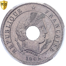 França, 5 Centimes, Merley, 1905, Paris, Pattern, Níquel, PCGS, SP65
