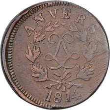 France, Louis XVIII, 10 Centimes, Obsidionale, 1814, Antwerp, Siege Coinage