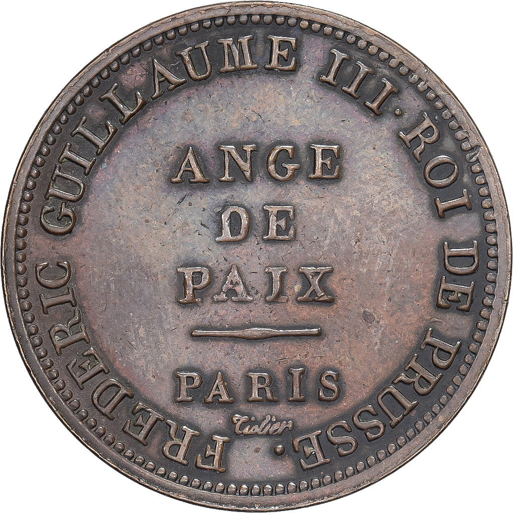 Francia, Frédéric-Guillaume III, Module de 2 francs, 1814, Paris, Bronce