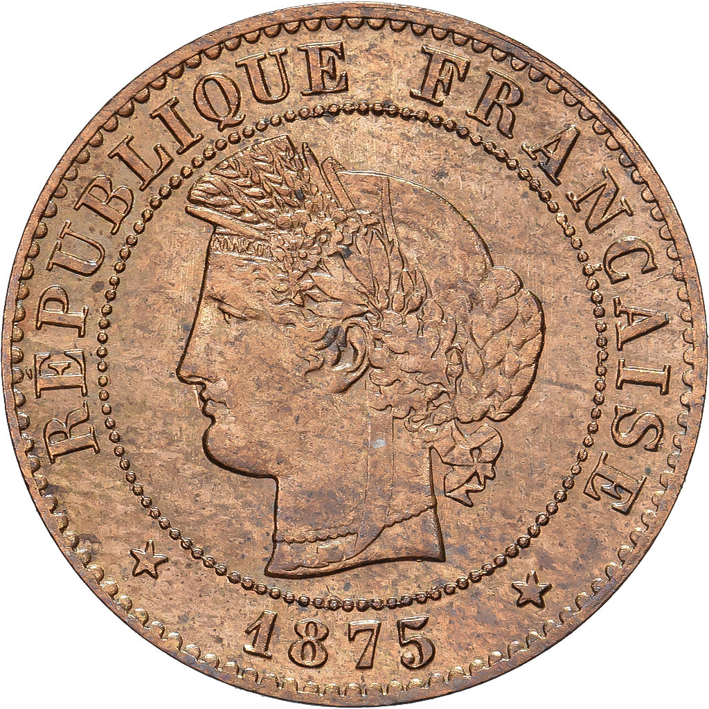 France, 1 Centime, Cérès, 1875, Paris, Cuivre, SUP+, Gadoury:88