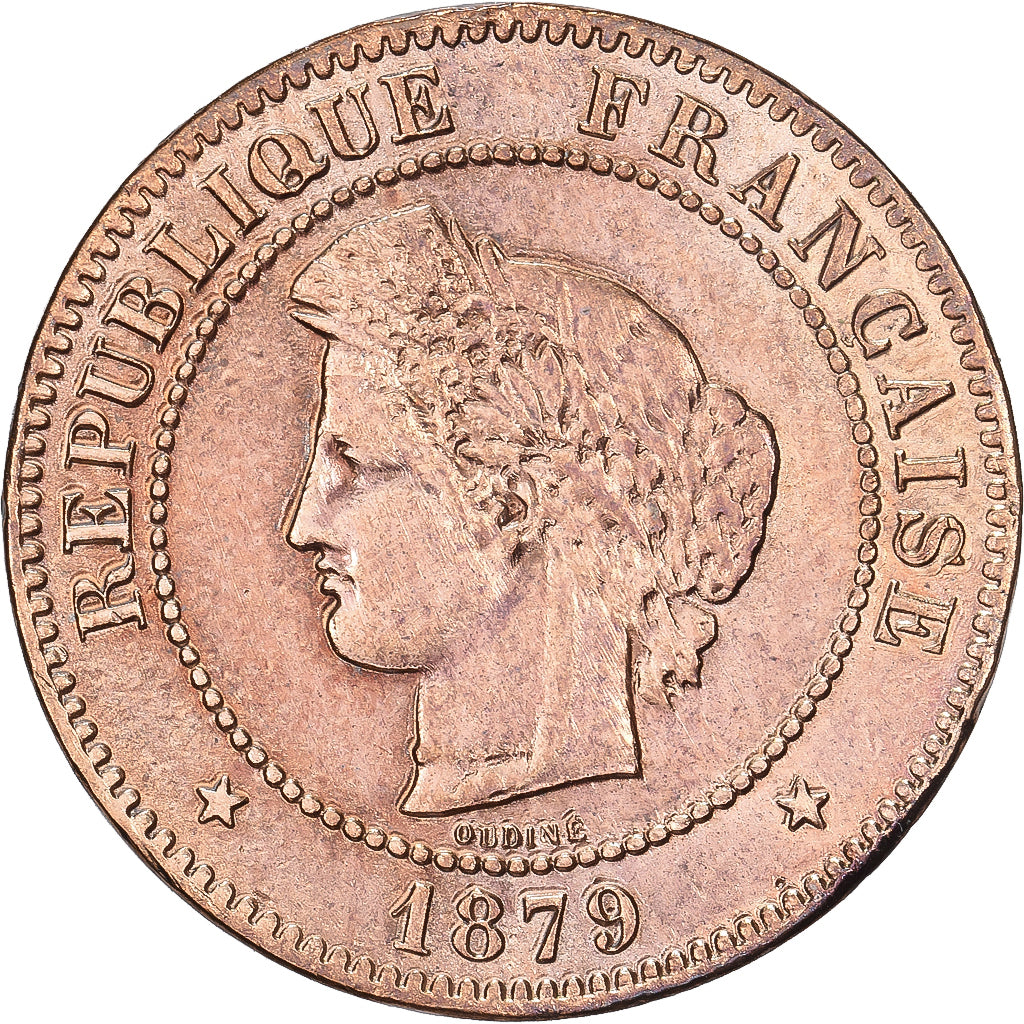 France, 5 Centimes, Cérès, 1879, Paris, Copper, EF(40-45), Gadoury:157a
