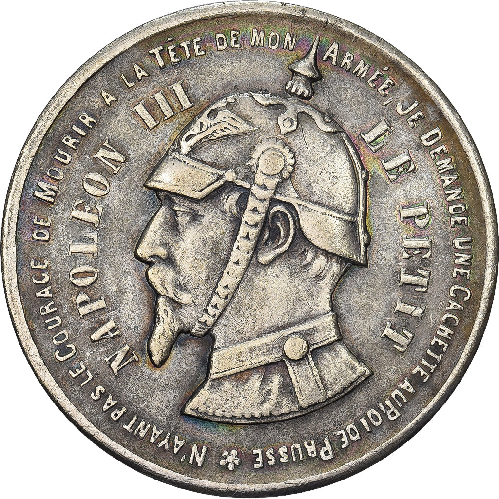 Frankrijk, Satirical token, Napoléon III, Sedan, 1870-1871, Staal, ZF