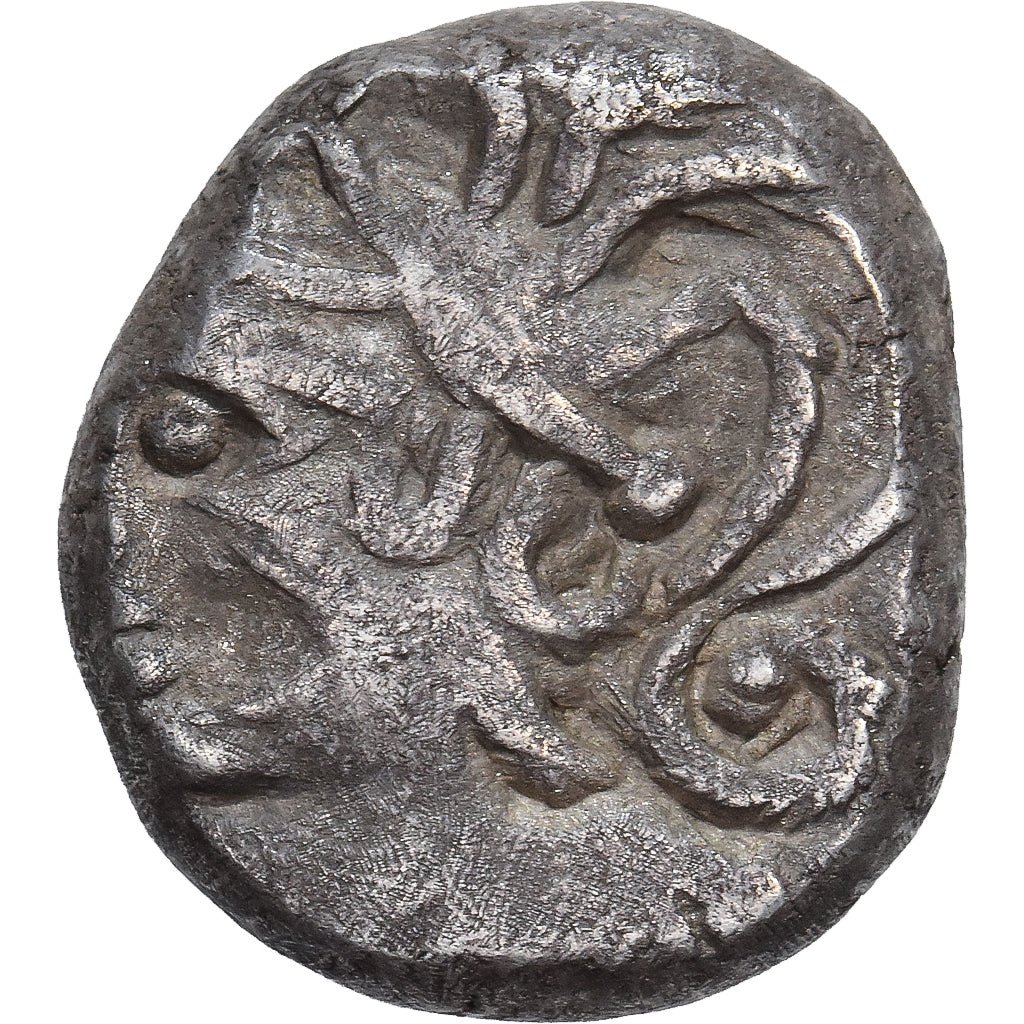 Allobroges, Denier à l'hippocampe, 2nd-1st centuries BC, Srebro, EF(40-45)