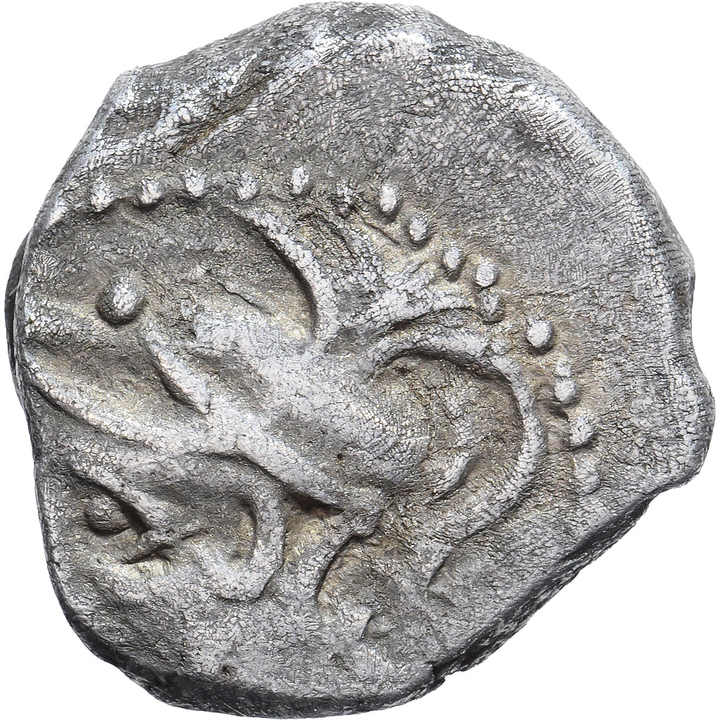 Allobroges, Denier à l'hippocampe, 2nd-1st centuries BC, Silver, AU(50-53)