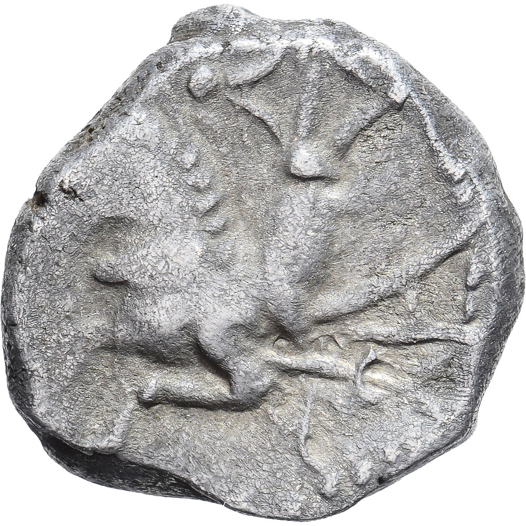 Allobroges, Denier à l'hippocampe, 2nd-1st centuries BC, Silver, AU(50-53)