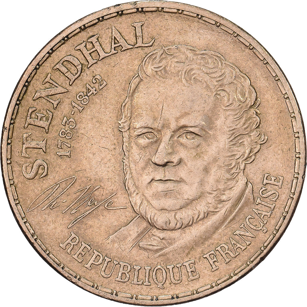 Francja, 10 Francs, Stendhal, 1983, MDP, Miedź-Nikiel, MS(60-62)