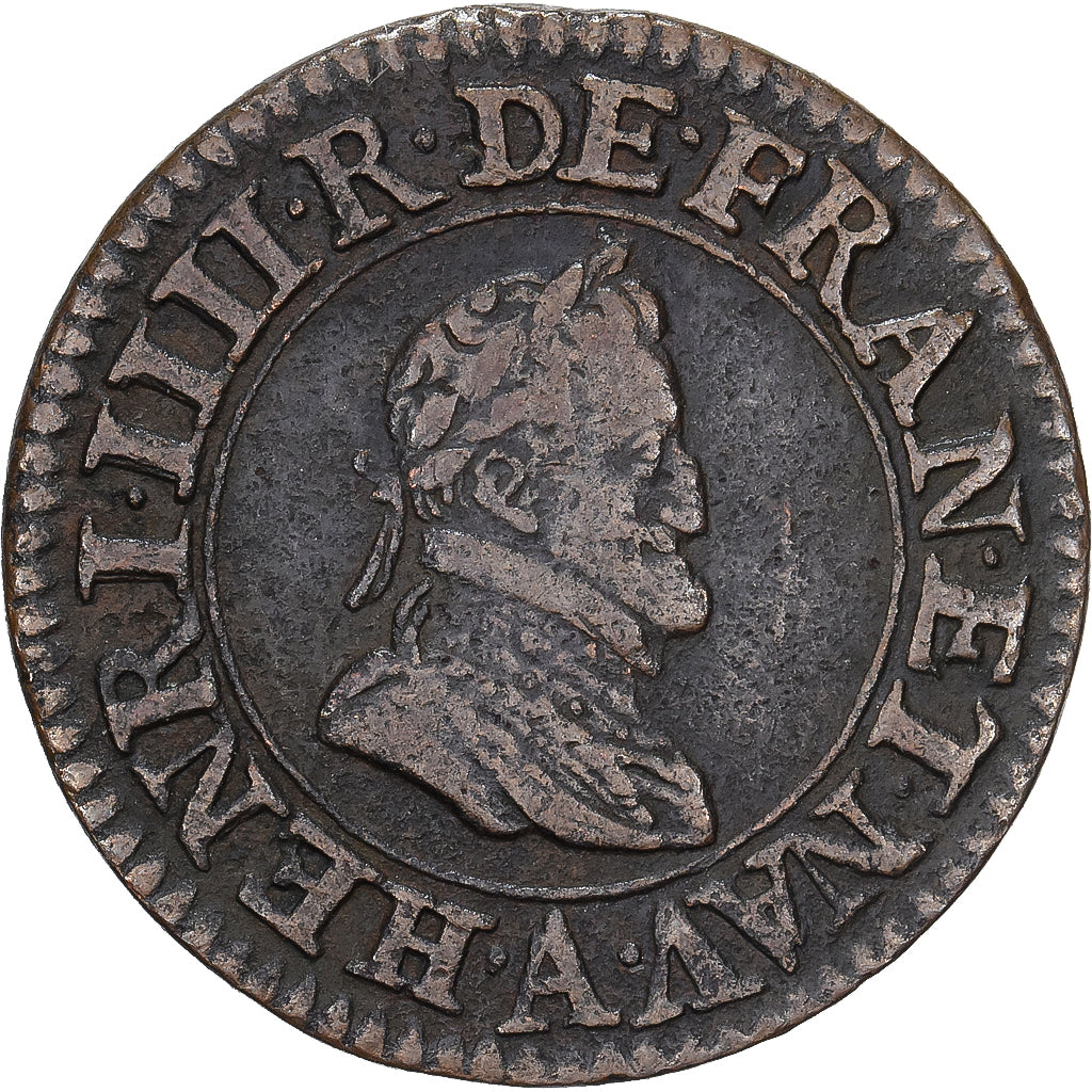 Francia, Henri IV, Double Tournois, 1605, Paris, Rame, BB
