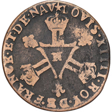 France, Louis XIV, Six deniers dits "dardenne", 1711, Montpellier, Cuivre, TB