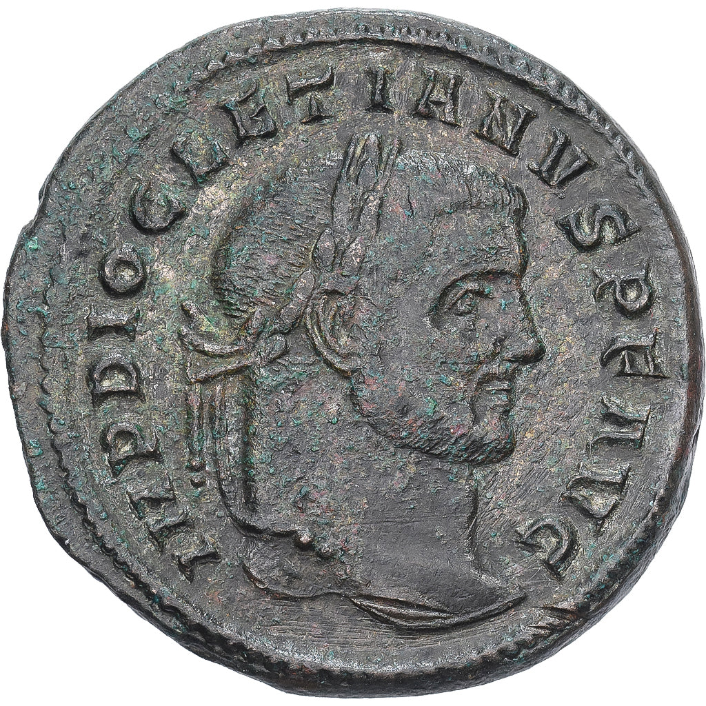 Diocletian, Follis, 297-298, Aquileia, Bronze, AU(55-58), RIC:23a