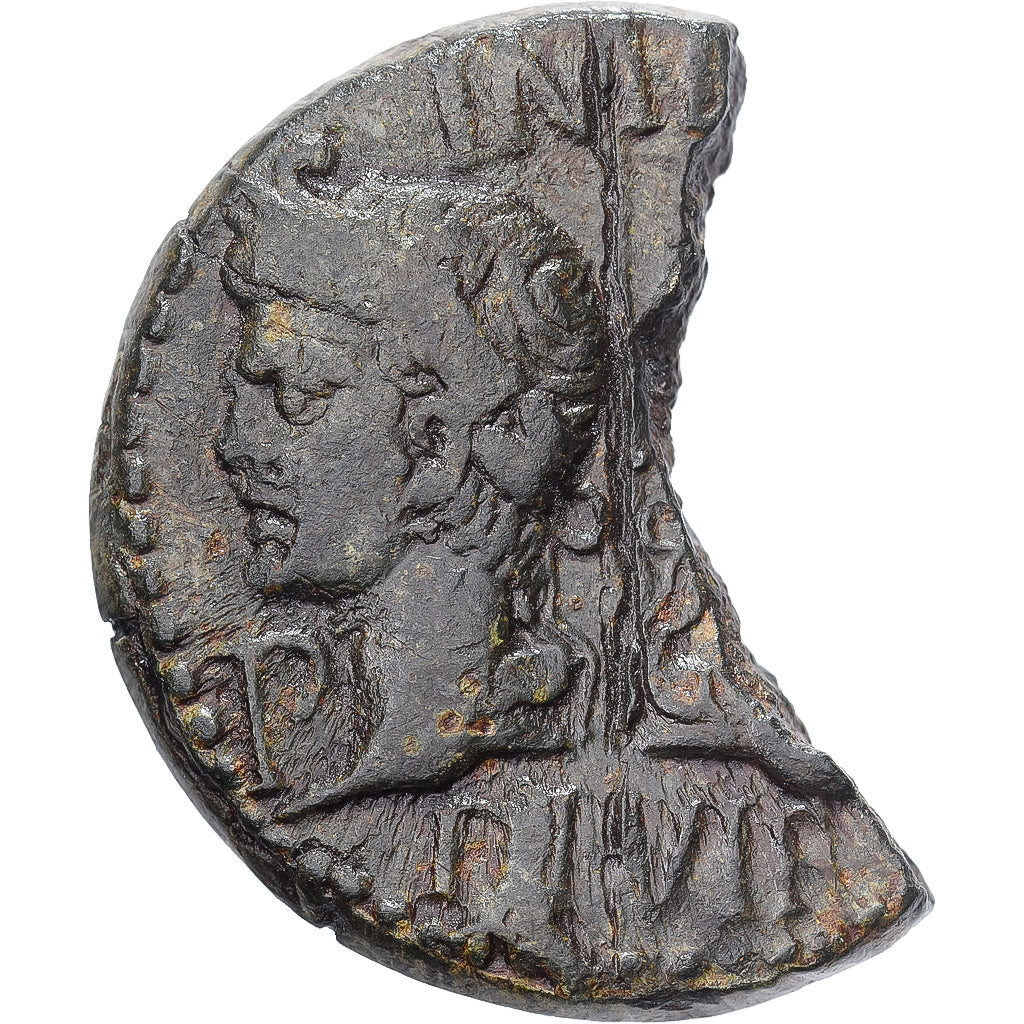 Augustus & Agrippa, 1/2 Dupondius, 10-14, Nemausus, Bronzo, BB