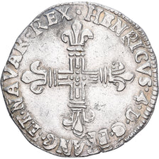 France, Henri IV, 1/4 Écu de Navarre, 1599, Saint-Palais, Argent, TTB+