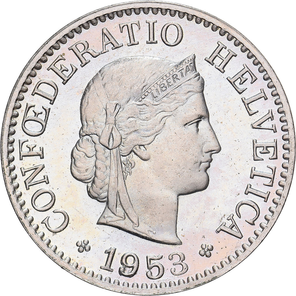 Schweiz, 5 Rappen, 1953, Bern, Prooflike, Kupfer-Nickel, STGL