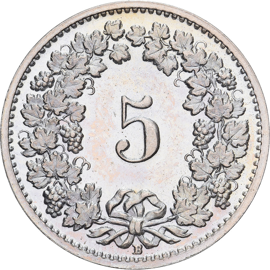 Schweiz, 5 Rappen, 1953, Bern, Prooflike, Kupfer-Nickel, STGL