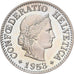 Suíça, 10 Rappen, 1953, Bern, Prooflike, Cobre-níquel, MS(65-70)