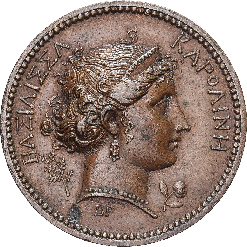 Francja, Token, Caroline Bonaparte, Queen Consort of Naples, 1808-1815, Miedź