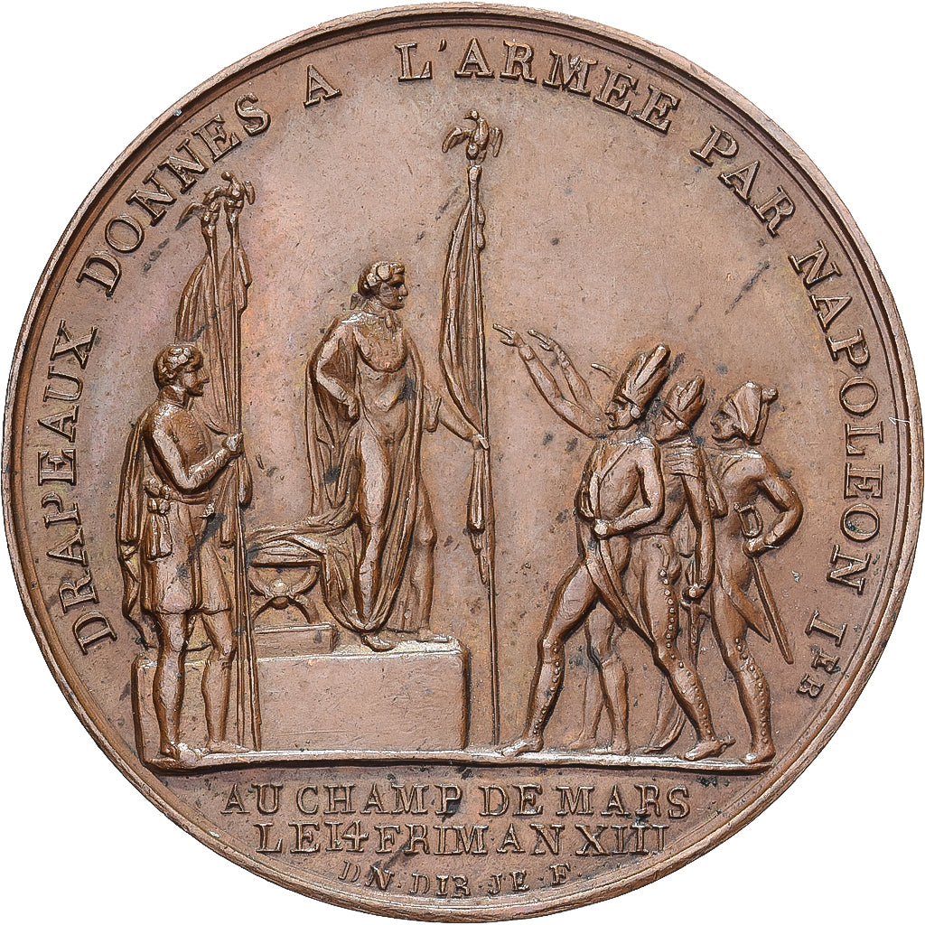 France, Token, Drapeaux Donnés à l'Armée par Napoleon I, Copper, Droz