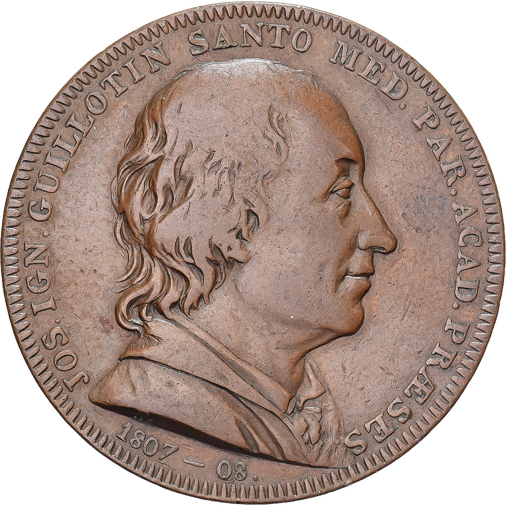 Francia, ficha, Joseph Ignace Guillotin, 1807, Rame, BB