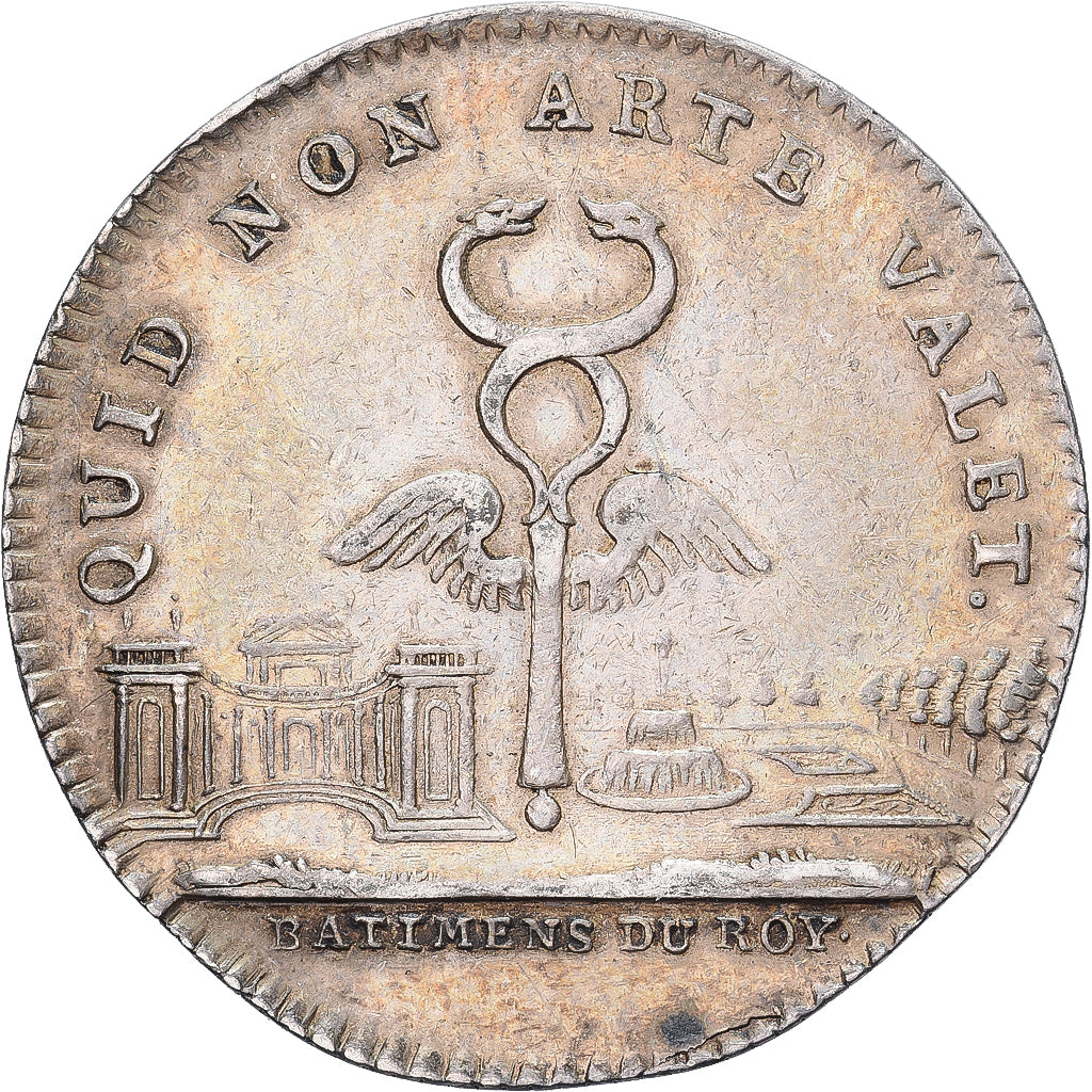 França, Token, Luís XV, Bâtiments du Roi, n.d., Prata, AU(50-53)