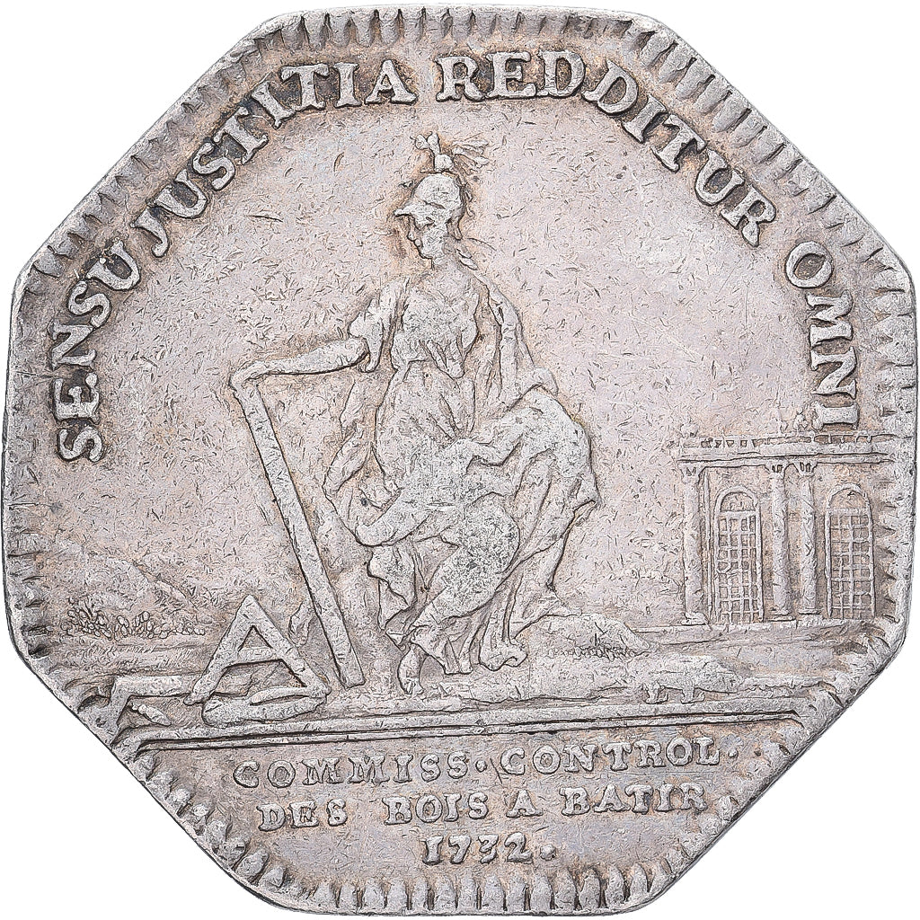 Frankrijk, Token, Louis XV, Commissaires-Controleurs des Bois à Bâtir, 1732