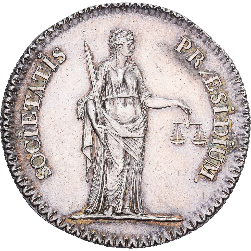 Frankrijk, Token, Nouvelle Chambre de Justice de Lyon, 1801, Zilver, PR
