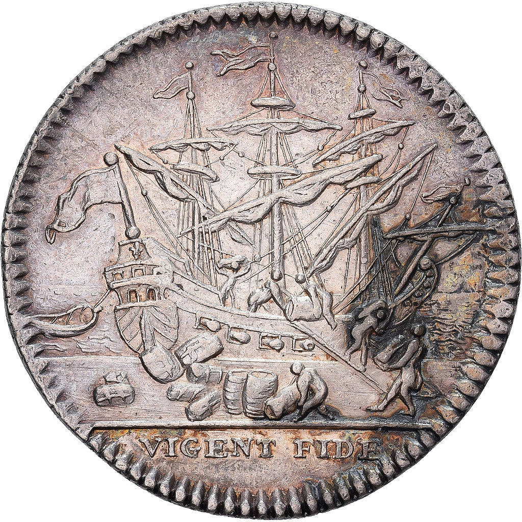 Francia, ficha, Louis XV, Chambre de Commerce de Bayonne, (1733), Argento, SPL-