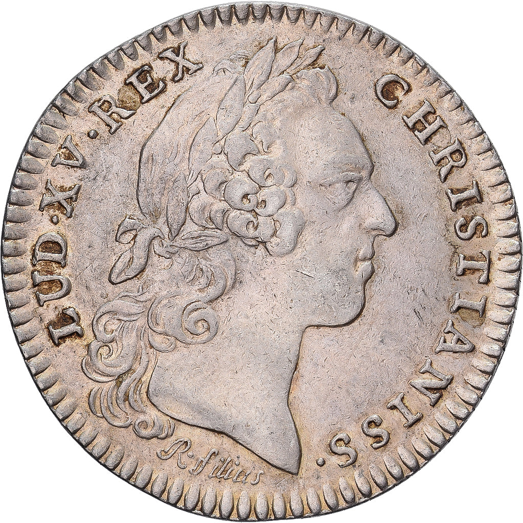 France, Token, Louis XV, Bourse de Paris, Agents de Change, 1758, Silver